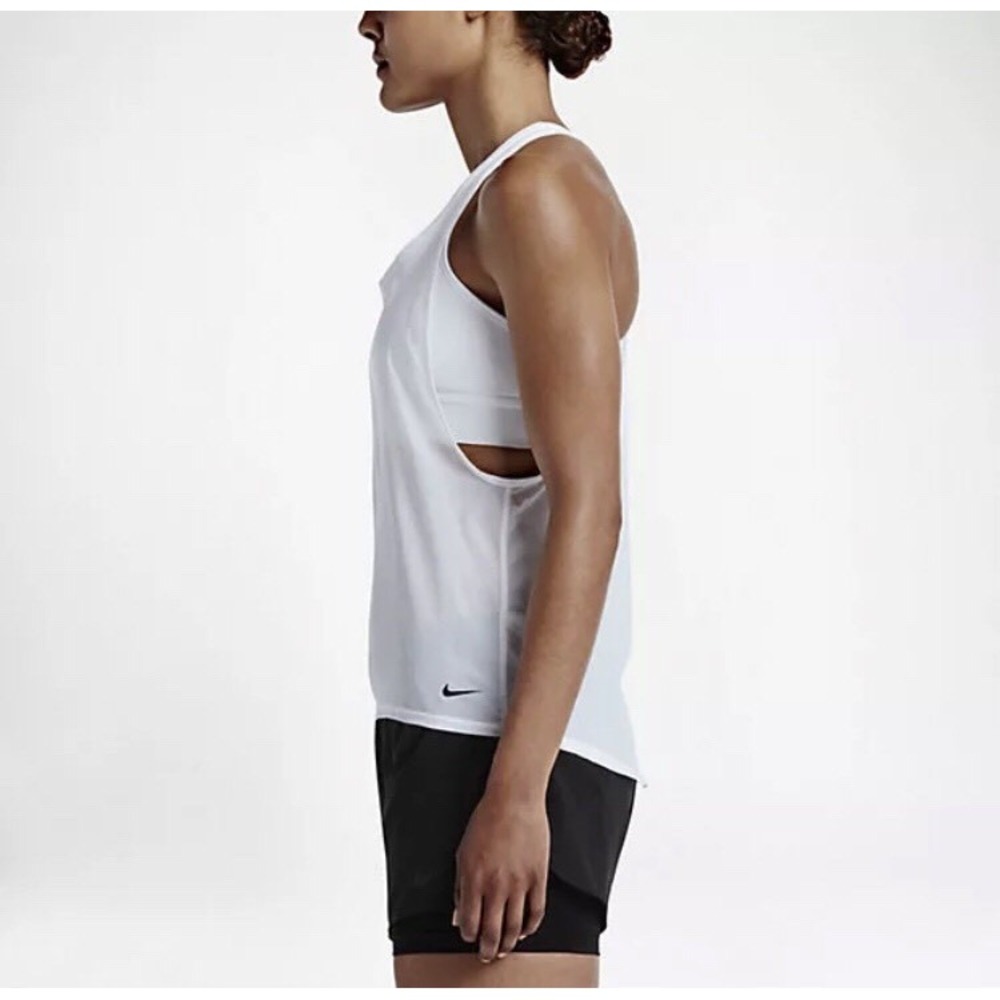 Nike Women's Top Extra Small White Workout 2 In 1 Bra Top Pro Classics #1080